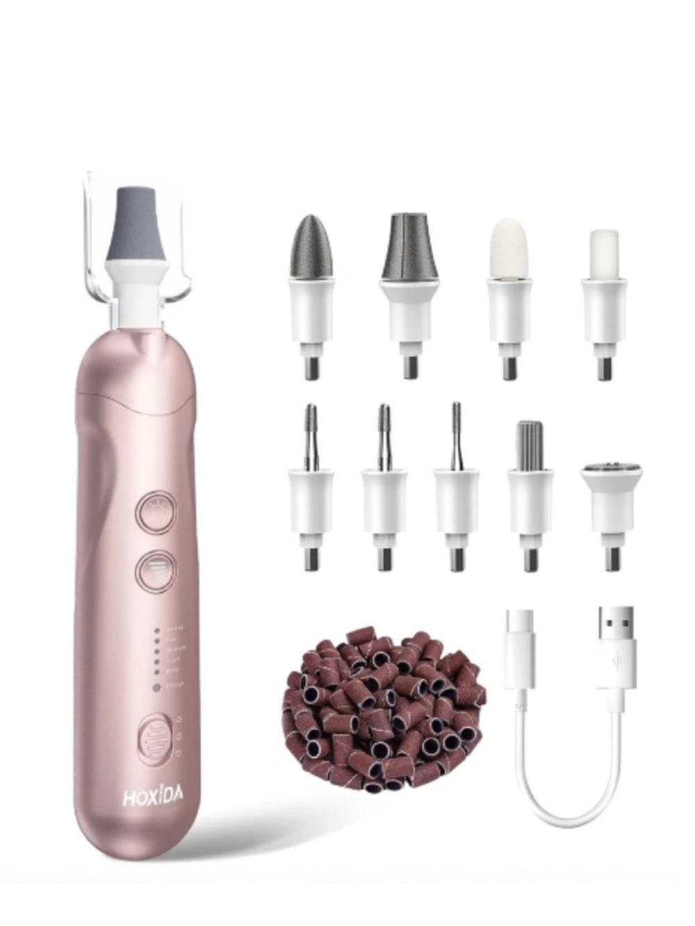 Rose Gold Cordless Manicure Pedicure Buffer Rechargeable Drill